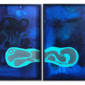 Pintura, Azules 1 & 2 Diptych, Alec Franco