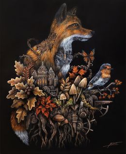 Painting, Autumn Forest Mechanimal, Ardif