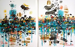 Gemälde, Abstract vision (diptych), Stanislav Bojankov