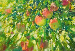 Peinture, Apples in the garden, Serhii Cherniakovskyi