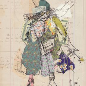 Fine Art Drawings, Green Fairy, Dominique Pourchet