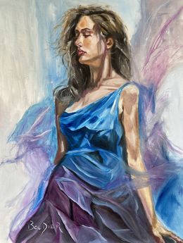 Gemälde, Robe bleue, Boudier