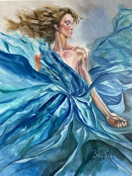 Painting, Cheveux aux vents, Boudier