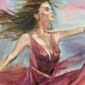 Peinture, Robe rose aux vents, Boudier