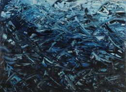 Gemälde, Marine Bleue - La Vague, Thime