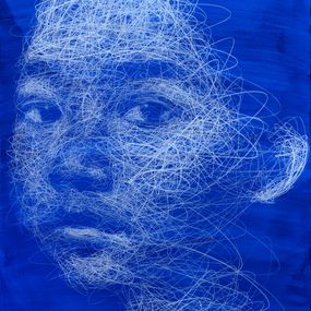 Peinture, Woman bleue, Hom Nguyen