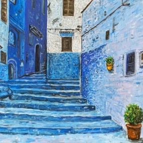 Gemälde, Citta blu, Daniele Teobaldelli