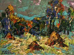 Painting, Haystacks in the field, Ivanyuk Oleksiy