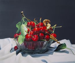 Peinture, Still life with cherries, Valeri Tsvetkov