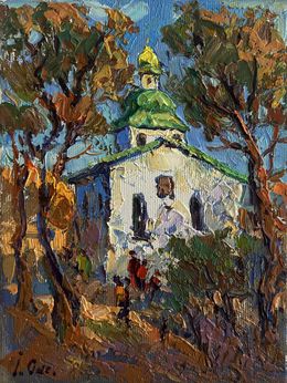 Peinture, Autumn church bells, Oksana Ivanyuk