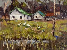 Painting, Near the village lake, Oksana Ivanyuk