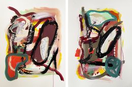 Peinture, Lab #11 and #7 Diptych. From the Lab series, Alec Franco