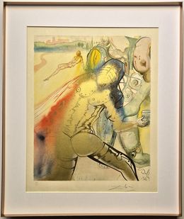 Drucke, The Death of Clorinda from The Marquis de Sade, Salvador Dali