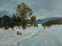 Gemälde, Winter twilight, Suprunchuk Yuriy