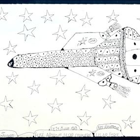 Fine Art Drawings, Fusé Apollo 11 - La cap canaveral, André Robillard