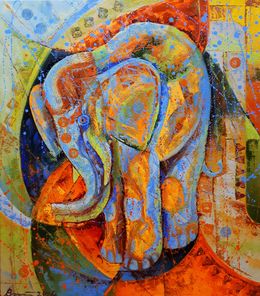 Painting, Blue Elephant, Voichenko Sergiy