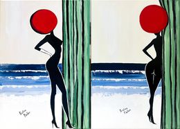 Peinture, Diptych: L’Observateurs de la Mer, Kristina Mallen