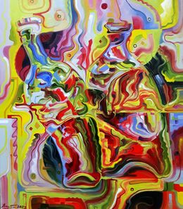 Painting, Two dancing bottles, Voichenko Sergiy