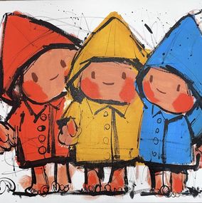 Gemälde, Singing in the rain, David Jamin