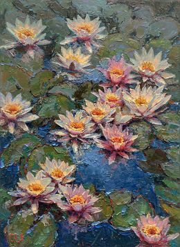 Peinture, Flower pond, Evgeny Chernyakovsky