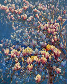 Painting, Magnolia tree, Evgeny Chernyakovsky