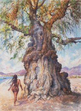 Gemälde, Old tree, Benjamín Lafuente