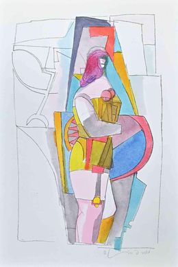 Fine Art Drawings, Mechanical Body In Colors, Richard Lindner