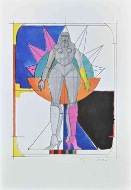 Fine Art Drawings, Helios In Boots, Richard Lindner