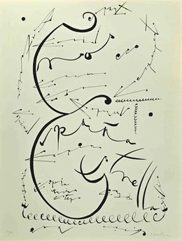 Print, Letter E, Rafael Alberti
