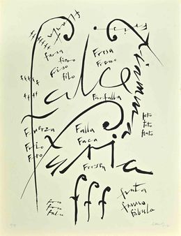 Print, Letter F, Rafael Alberti