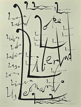 Print, Letter L, Rafael Alberti