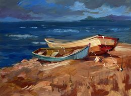Gemälde, Calm evening sea, Suprunchuk Yuriy