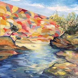 Gemälde, La riviere d'Occitanie, Christine Desplanque