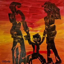 Gemälde, Entre père et Mère 1, Serge Poljinsky