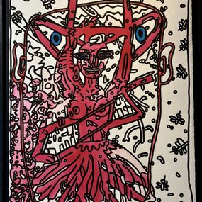 Peinture, Il rêve d'une danseuse et ça l'énerve. Ya plein de trucs qui le piquent. La haine contre les tiques, les moustiques., Robert Combas