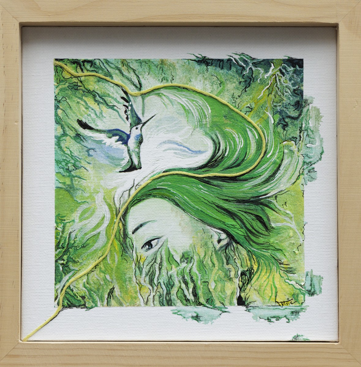 Sylvie Robert Alonso, Le fil vert de l’éveil - Représentation onirique, symbolique du fil du temps Sylvie Robert Alonso, Le fil vert de l’éveil - Représentation onirique, symbolique du fil du temps