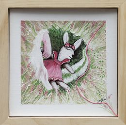 Painting, Douce enfance - Représentation onirique, symbolique du fil du temps, Sylvie Robert Alonso