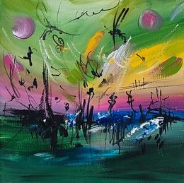 Gemälde, Moon effect 2, Âme Sauvage