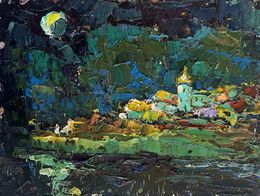 Gemälde, The moonlit night illuminates, Oksana Ivanyuk