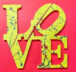 Sculpture, Love rose et jaune, Daavid