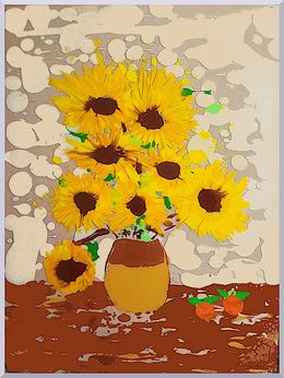 Painting, Tournesols et clémentines, Damien Berrard