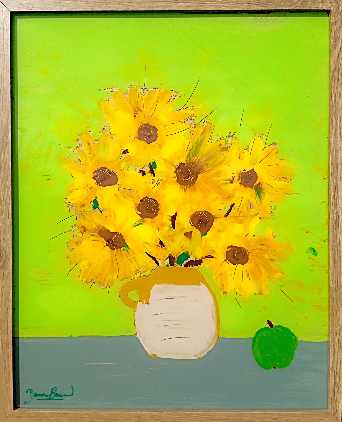 Damien Berrard, Tournesols et pomme verte Damien Berrard, Tournesols et pomme verte