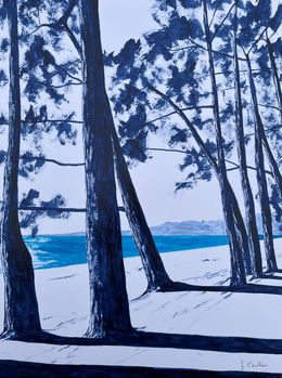 Gemälde, Plage du Cap Coz - Encre bicolore #4, Frédéric Cadiou