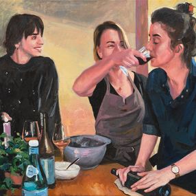 Gemälde, Cooking with wine II, Roeland Kneepkens