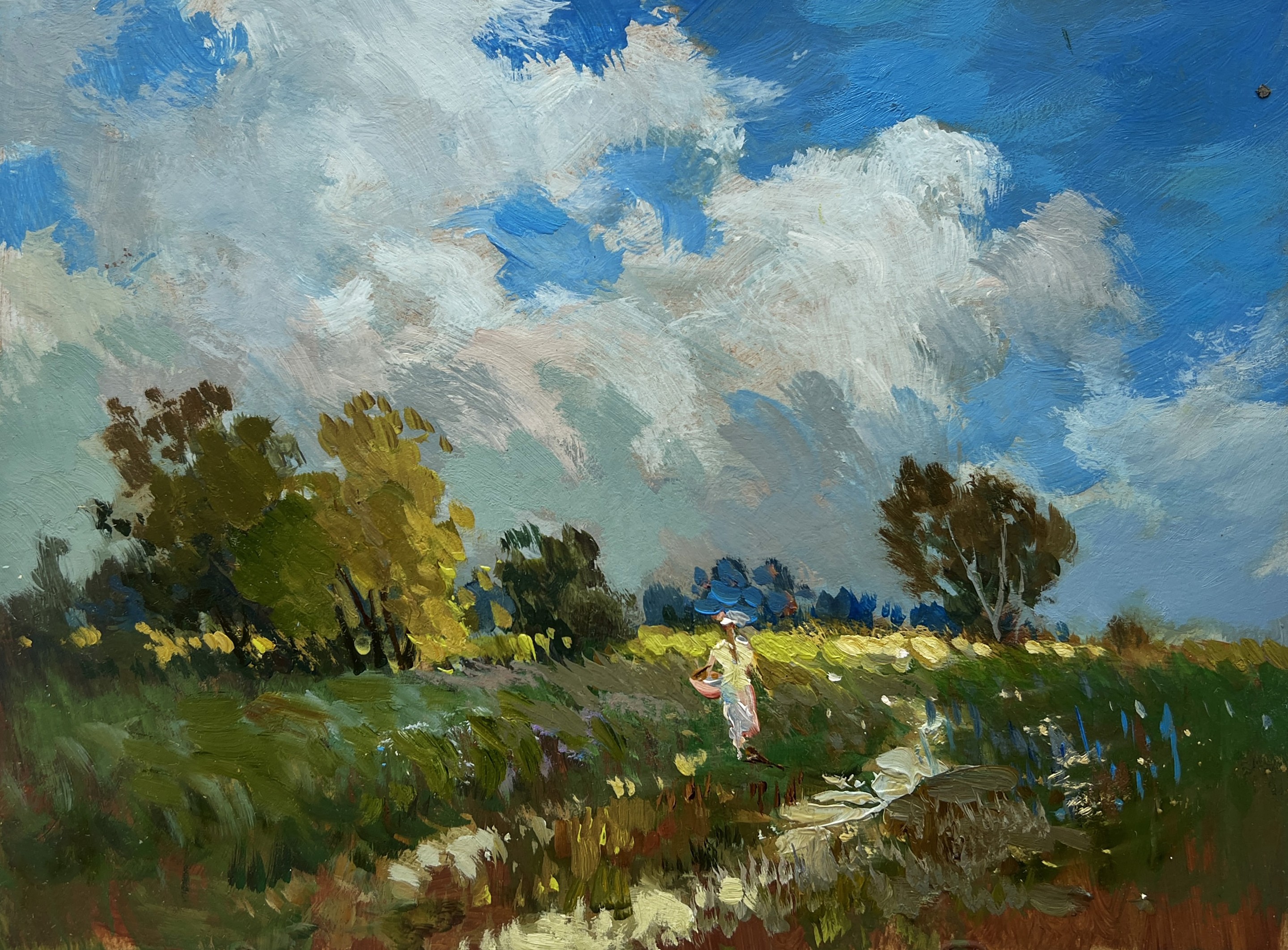 Suprunchuk Yuriy, A girl walking in the field Suprunchuk Yuriy, A girl walking in the field