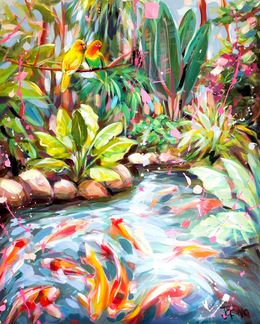 Painting, A Happy Jungle Day, Yasna Godovanik