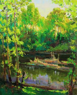 Peinture, Summer greenery, Alisa Onipchenko-Cherniakovska
