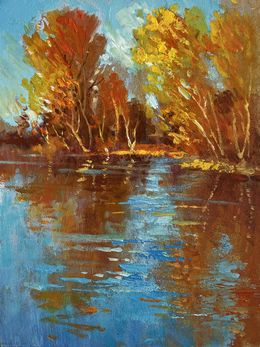 Painting, Golden reflection of the forest, Suprunchuk Yuriy
