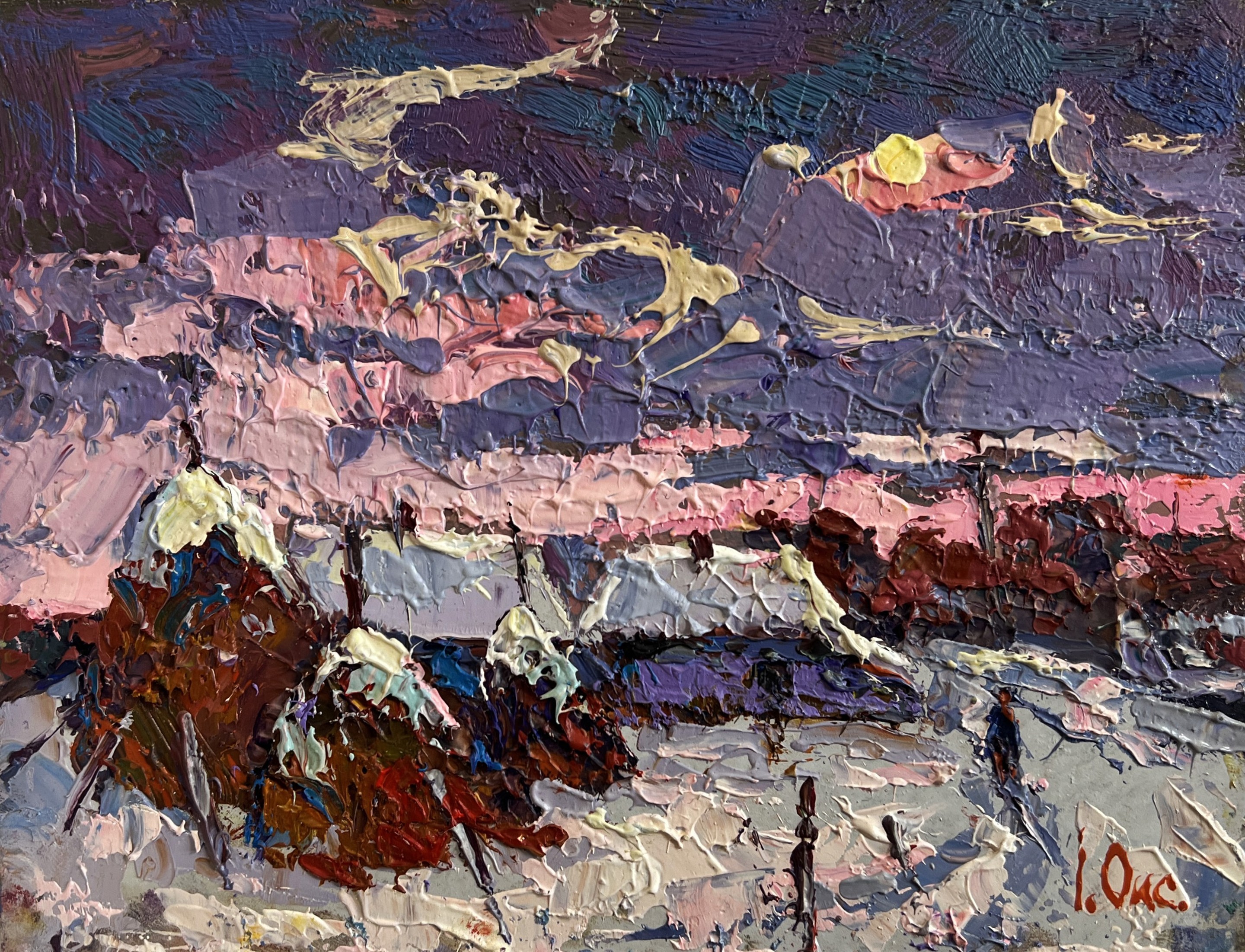 Oksana Ivanyuk, Pink winter evening Oksana Ivanyuk, Pink winter evening