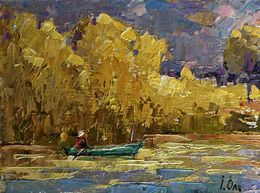 Gemälde, On the autumn lake, Ivanyuk Oleksiy